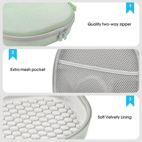 Miniatura 3 de Funda rígida ProCase para AirPods Max, estuche de transporte para auriculares de viaje con cubierta de almohadilla de silicona y bolsillo de malla
