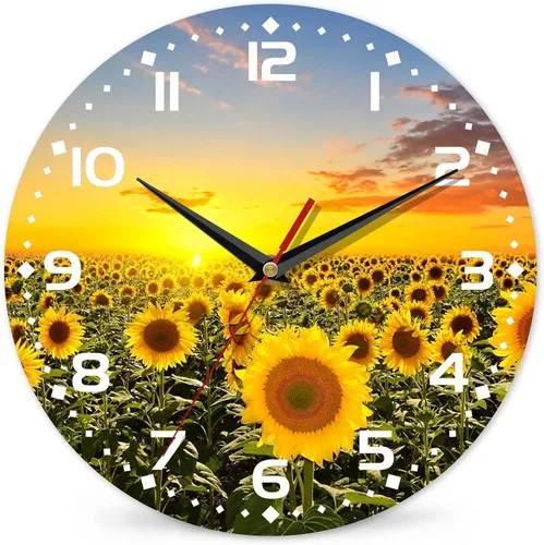 Miniatura 20 de Reloj para sala de estar, reloj de pared de vino abstracto, reloj de pared de madera vintage, silencioso sin tictac, funciona con pilas, números