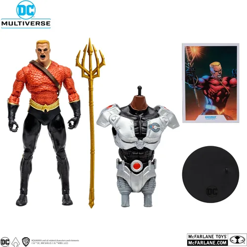 Miniatura 3 de McFarlane Gold Label 7" DC Multiverse Aquaman™ (Flashpoint Build-A Cyborg)