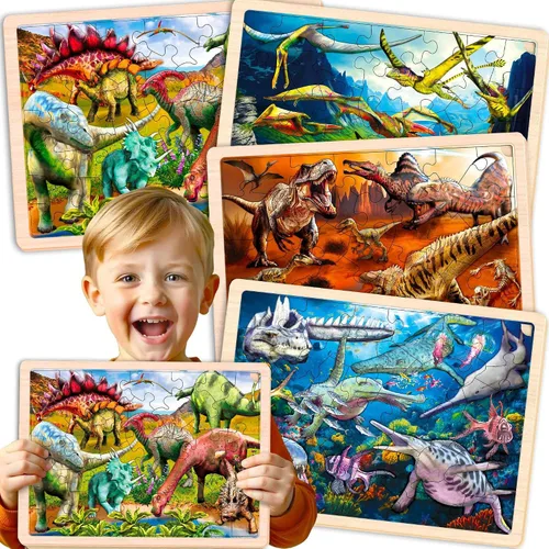 Miniatura 12 de QUOKKA 4SET Rompecabezas para niños de 4 a 6 años – 36 piezas de rompecabezas de madera realistas Montessori para niños pequeños de 3 a 5 años