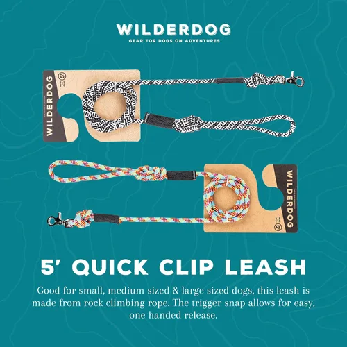 Miniatura 3 de Wilderdog Cuerda de escalada Correa de perro con clip rápido - 5 pies - Alpine