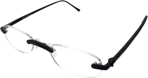 Calabria 714 Anteojos de lectura sin montura con lentes transparentes, color carbón, lentes de lectura para hombres y mujeres, lectores para el