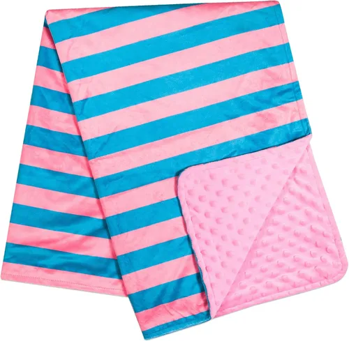 Miniatura 18 de Wildkin Manta de felpa para bebé, comodidad suave y acogedora, ideal para niños pequeños, viajes y guardería, rayas azules