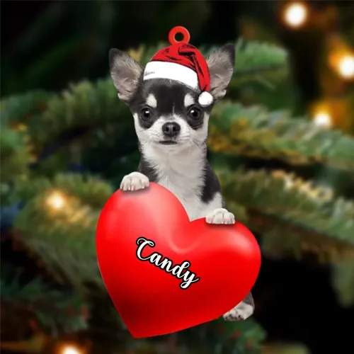 Miniatura 11 de Adornos de Navidad personalizados para perros, nombre personalizado, adorno de Malamute de Alaska, adornos acrílicos, regalos de Navidad, amantes