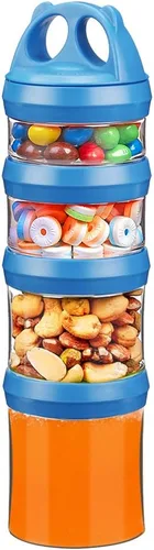 Miniatura 17 de BeneLabel Contenedores apilables de almacenamiento de alimentos con sistema de bloqueo giratorio, contenedores Tritan sin BPA para viajes, fórmula