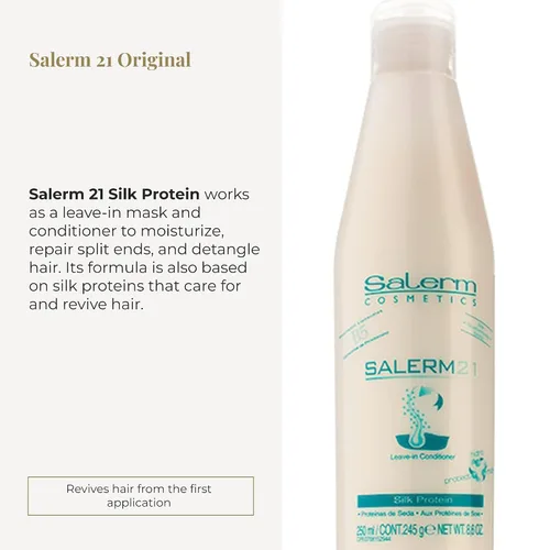 Miniatura 2 de SALERM - Acondicionador Instantáneo de Cabello 21 Proteína de Seda - 250 ml - Acondicionador de Uso Continuo o para Enjuague - con Proteínas de Seda