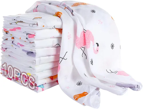 Miniatura 10 de Manta de muselina para bebé, saco cómodo para envolver de 0 a 3 meses, juego de 5 mantas para recién nacidos, imprescindibles para recién nacidos