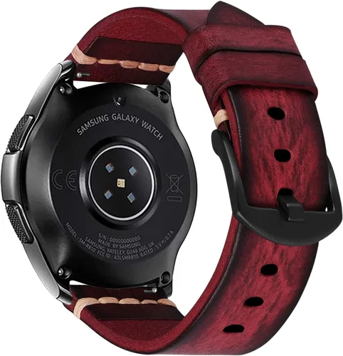 Miniatura 2 de MroTech Correa de 0.866 in compatible con Samsung Gear S3 Frontier/Classic/Galaxy Watch 1.811 in/Galaxy Watch 3 de 1.772 pulgadas, correa de Rojo