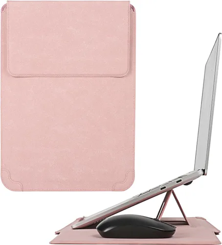 Funda para portátil con soporte y alfombrilla para ratón de 15-16 pulgadas Funda para portátil Funda para Chromebook Cubierta protectora de cuero