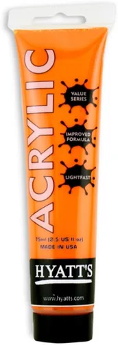 Miniatura 143 de Hyatt's Alizarine - Pintura acrílica carmesí Tubo de pintura acrílica de 2.5 fl oz de grado artístico Secado rápido y pintura no tóxica