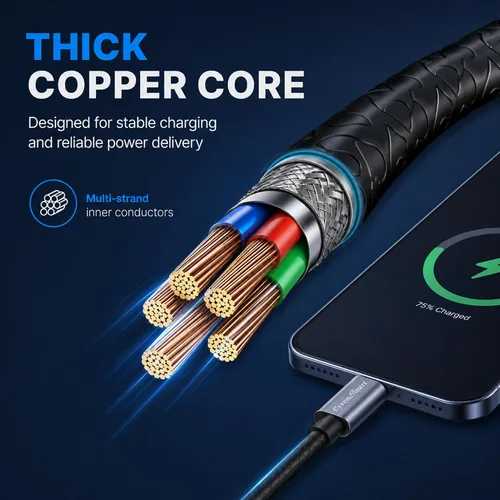Miniatura 7 de CyvenSmart - Cargador compatible con Samsung Galaxy S10, S9, S8 Plus (3 A, carga rápida), 3 unidades de cable TPE USB C de 6 pies / 1.82 m., USB A