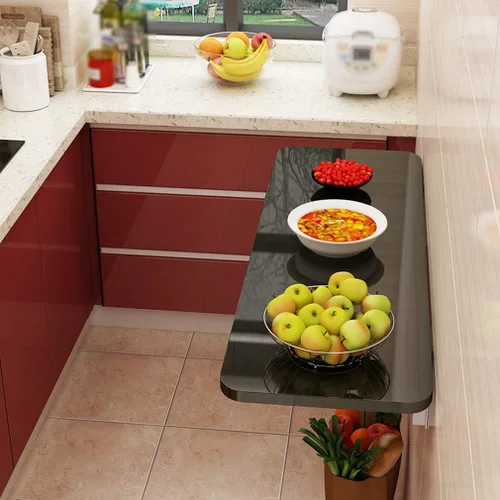 Mesa plegable flotante de pared, mesa de comedor de cocina, escritorio de computadora, estante de estación de trabajo, tocador, mesa de trabajo de