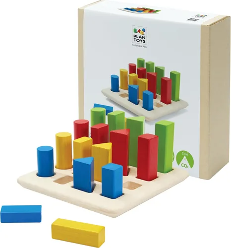 Miniatura 12 de PlanToys® Creative Peg Board juguete de madera para niños de 3 años en adelante Juego educativo Montessori para la imaginación, habilidades