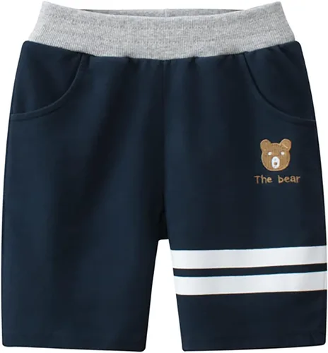 Miniatura 2 de Paquete de 2 pantalones cortos deportivos de punto de verano para niños y niñas, pantalones cortos suaves casuales para bebés