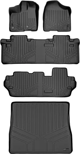 Miniatura 42 de SMARTLINER Alfombrilla de suelo para maletero de carga para todo tipo de clima, detrás de la segunda fila para Toyota Sienna 2011-2012