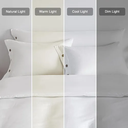 Miniatura 8 de JELLYMONI Juego de 2 fundas de almohada de algodón tamaño King de 20 x 36 pulgadas, color blanco crema, 100% algodón lavado, suave y transpirable