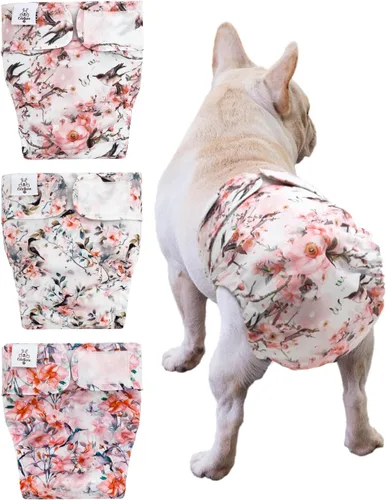 Miniatura 11 de CuteBone WWD28XS - Pañales lavables para perras, sin agujero para la cola, reutilizables, pantalones de entrenamiento para perritos, con cola