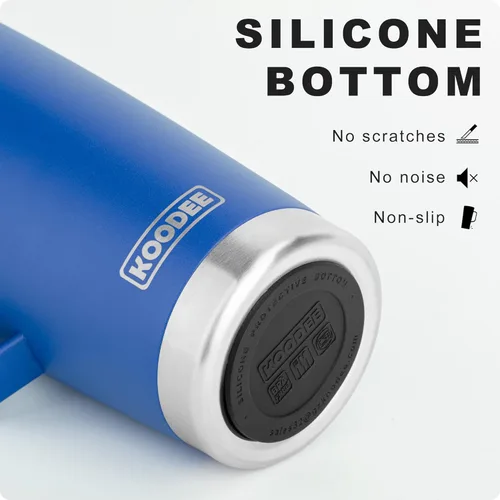 Miniatura 4 de koodee Taza de café aislada de 20 onzas con tapa y asa, acero inoxidable de doble pared al vacío, taza de campamento, vaso de café de viaje