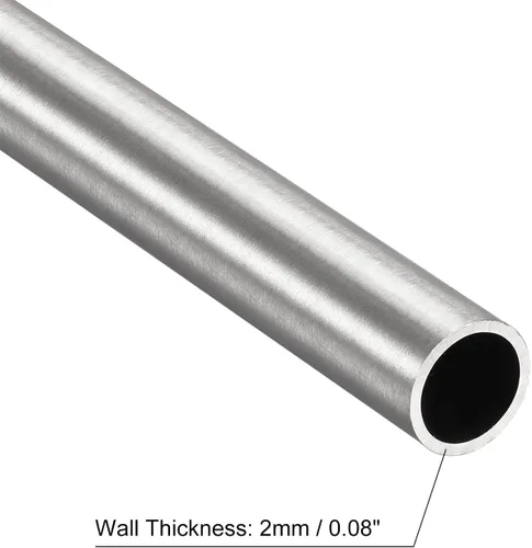 Miniatura 70 de uxcell Tubo de acero inoxidable 304, diámetro exterior de 34 mm x 1,5 mm de espesor de pared, 300 mm de longitud de tubería metálica para maquinaria