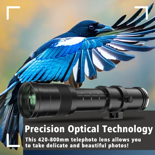 Miniatura 2 de Lente telefoto EF/EF-S 420-800mm F8.3 de zoom (MF) para Canon EOS Rebel T8i/T7i/T7/T6i/T5/T3i/T2i/XSi/SL3/SL2/T100/90D/80D/70D/50D/5D Mark IV/6D