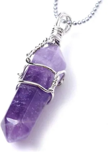 Miniatura 3 de 1 collar con colgante de piedras preciosas naturales cristal curativo cuarzo reiki chakras joyas de 18 pulgadas regalo de cumpleaños para mujeres