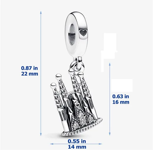 Miniatura 2 de Nbsameng 925 Sterling Silver Charm for Bracelets and Necklaces with 5A Zirconia, Charms Jewelry Gift for Women Girls and Friends
