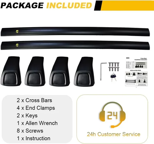 Miniatura 3 de Barras transversales para Hyundai Santa Cruz SE SEL Premium Limited 2022 2023 2024 2025 2026, riel de techo con cerradura, portaequipaje