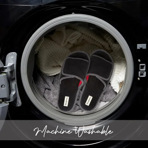 Miniatura 2 de Dearfoams Pantuflas de rizo de espuma viscoelástica ajustables para hombre y exterior