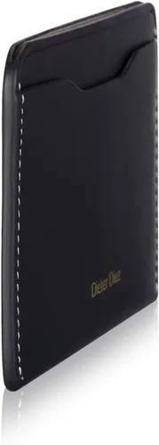 Miniatura 8 de HISCOW Tarjetero plegable delgado minimalista - piel de becerro italiana (negro)