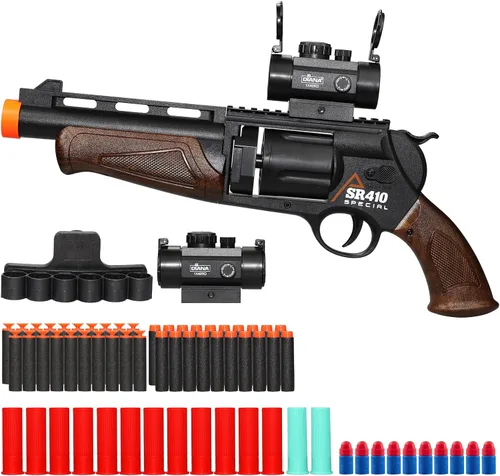 Miniatura 7 de Pistola de Juguete Luminosa con Efectos de Sonido y Pantalla Deslizante Giratoria, Pistolas de Juguete para Niños de 3 4 5 6 7 Años para Juego