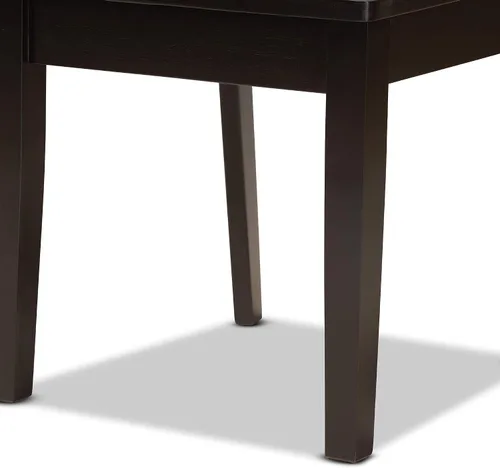 Miniatura 7 de Baxton Studio Caron - Juego de sillas de comedor (2 piezas, madera con acabado marrón oscuro de transición)