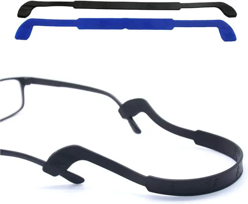 Miniatura 9 de SAIGO Correa antideslizante de silicona para gafas, retenedores de gafas deportivos, elástico, suave, para hombres y mujeres, 2 unidades, negro, 9.8