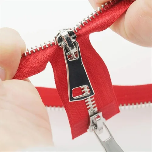 Miniatura 3 de Cierre de tela 5# cremalleras metálicas, herramientas de costura de bricolaje, chaqueta de plumón, reparación de ropa, reparación a medida, Marrón