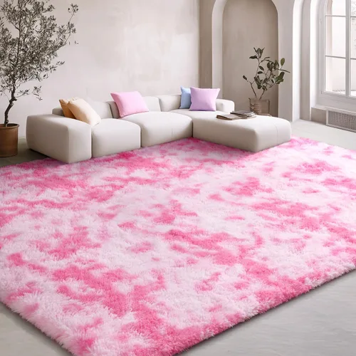 Miniatura 30 de EVOIONOS - Alfombra redonda gris para dormitorio, 5x5 pies; alfombras circulares suaves y esponjosas para sala de estar, alfombras de felpa peludas