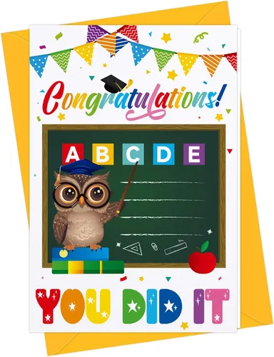 Miniatura 9 de WhatSign Tarjeta de graduación de jardín de infantes 2026, regalo de graduación de jardín de infantes de primer grado con sobre para niños y niñas