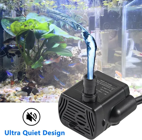Miniatura 5 de 2 unids 3W Mini bomba de agua sumergible 50GPH pequeña fuente bomba para acuario tanque de peces fuente hidropónica característica de agua, fuentes