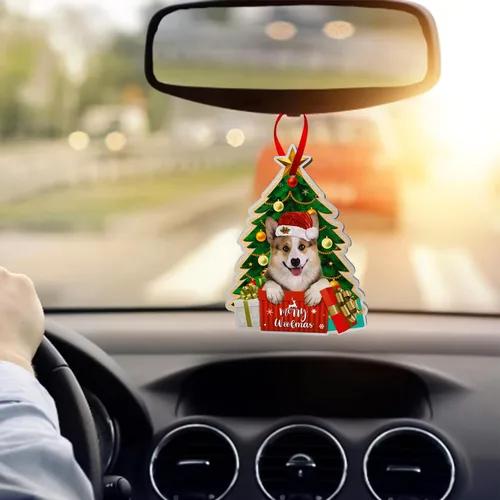 Miniatura 6 de Corgi - Adornos para árbol de Navidad, adorno de aluminio para árbol de Navidad de Corgi (no 3D), decoración de Navidad 2023 para amantes de Corgi