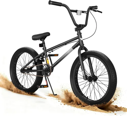 Miniatura 9 de KORIMEFA Bicicleta BMX Freestyle 18 20 pulgadas para niños y niños, bicicleta de trucos para 7-12 años, pernos Pro/Guro a elegir, marco de acero