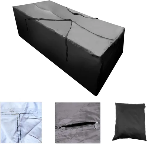 Miniatura 6 de Paquete de 1 bolsa de almacenamiento para cojines de patio al aire libre, de 68 x 30 x 20 pulgadas, resistente a los rayos UV, impermeable