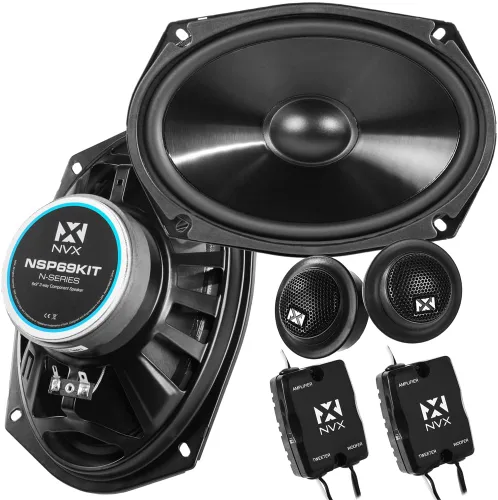 Miniatura 13 de NVX NSP69 Paquete de altavoces coaxiales de 2 vías de 6 x 9 con arnés Metra 72-1002 – 900 W pico, tweeters de cúpula de seda, instalación