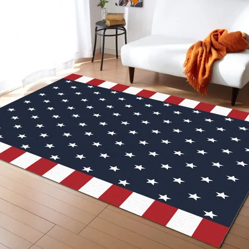 Savannan Alfombras rectangulares para interiores, Día de la Independencia, bandera patriótica estadounidense, pentagrama, libertad, país, alfombra