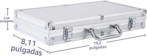 Miniatura 5 de Juego de fichas de póquer - 300 fichas de póquer con estuche de aluminio, fichas de 0.41 oz para Texas Holdem Blackjack