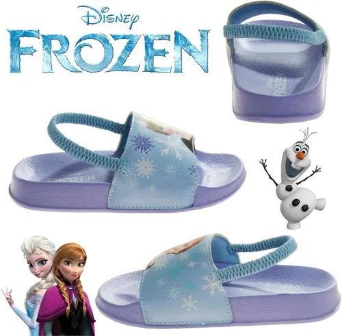Miniatura 5 de Disney Minnie Mouse, Encanto, Mickey, Lightning McQueen, Frozen Elsa Anna Girl - Sandalias de verano para niños con correa trasera para la playa