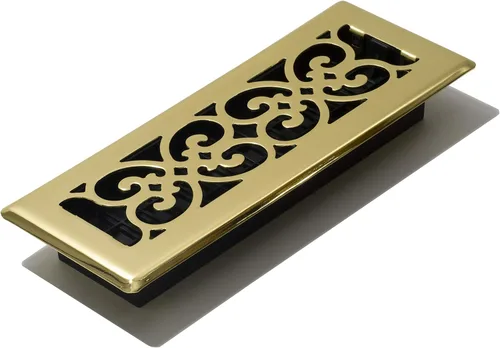 Miniatura 12 de Placa embellecedora cromada Decor Grates con ornamento Acabado cepillo níquel (Brushed Nickel Finish)