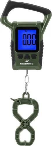 Miniatura 10 de KastKing Báscula de pescado, báscula digital flotante impermeable WideView, pantalla LCD grande de 2.5 pulgadas, capacidad de 110 libras, multimodo