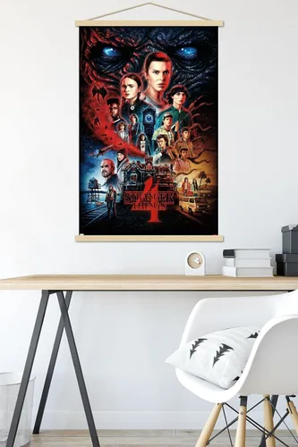 Miniatura 5 de Trends International Netflix Stranger Things: Season 4 - Póster de pared de una hoja, 22.375 x 34 pulgadas, paquete de impresión premium y colgador