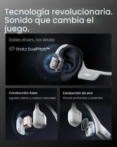 Miniatura 4 de SHOKZ Nuevos OpenRun Pro 2 Mini - Auriculares deportivos de oído abierto y conducción ósea con banda reflectante, resistentes al sudor, auriculares