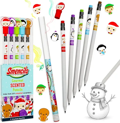 Miniatura 8 de SODA Shop Smencils - Lápices perfumados gourmet patentados, 5 unidades, regalos para niños, suministros escolares, recompensas para el aula, Tienda