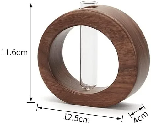 Miniatura 8 de WONQEXZ Jarrón de mesa, moderno jarrón de propagación de macetas bohemias, macetas de interior para decoración de escritorio, florero de madera