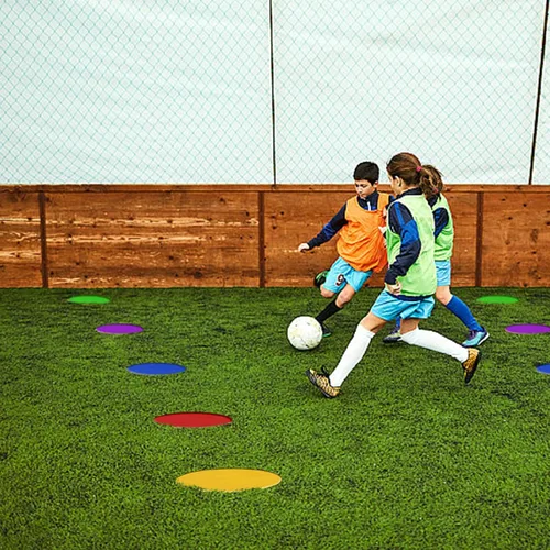 Miniatura 7 de Marcadores de agilidad de goma antideslizante de 9 pulgadas, conos de campo plano para fútbol, baloncesto, deportes, entrenamiento de agilidad